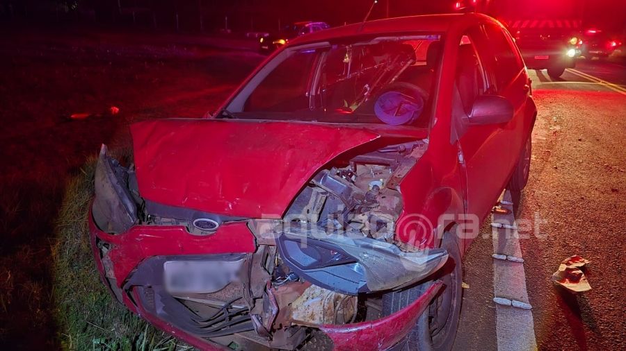 Colisão traseira violenta deixa idoso em estado grave na PR-467, em Marechal Rondon