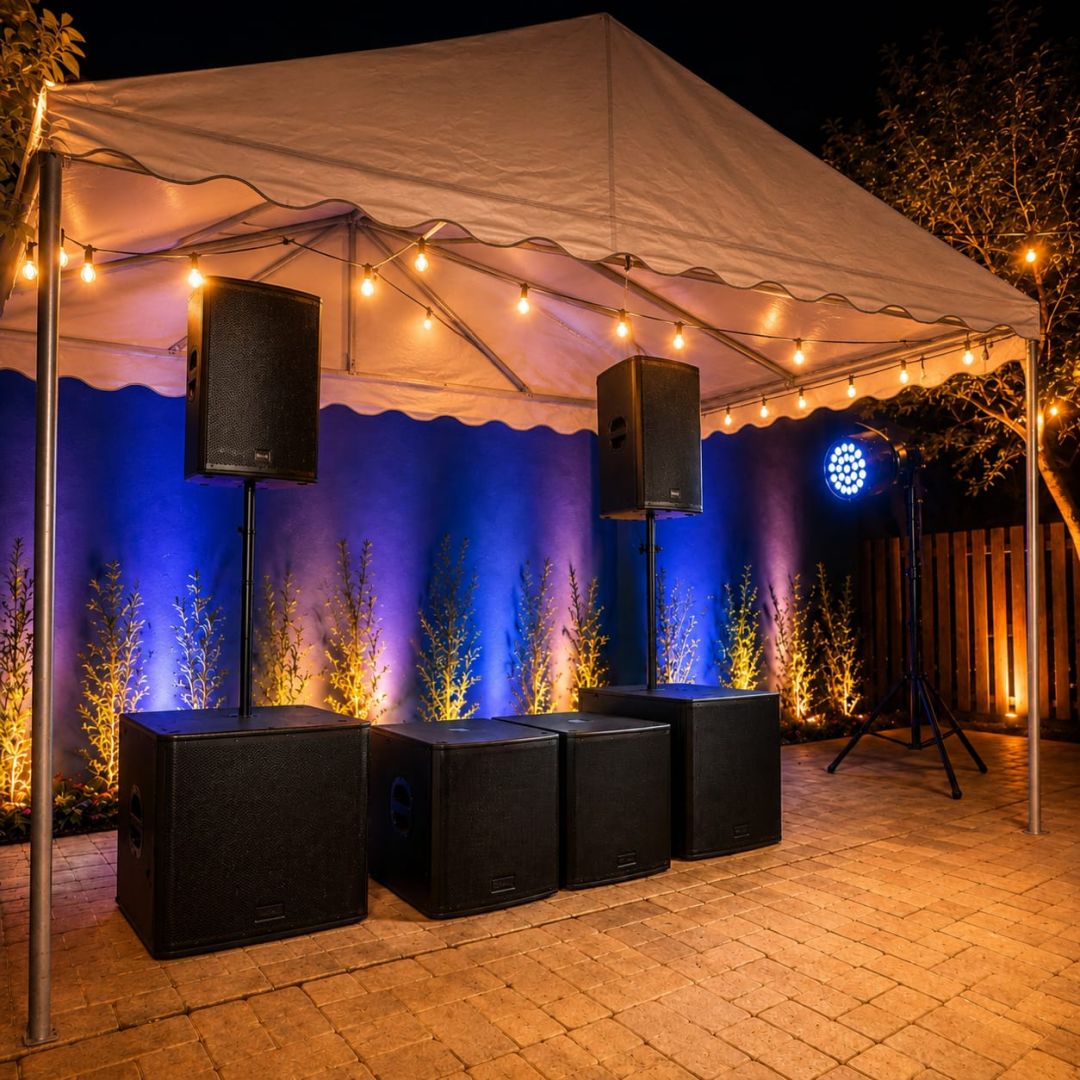 Clasen Som & Luz amplia serviços e agora oferece locação de tendas 5x5 com estrutura completa de som para eventos