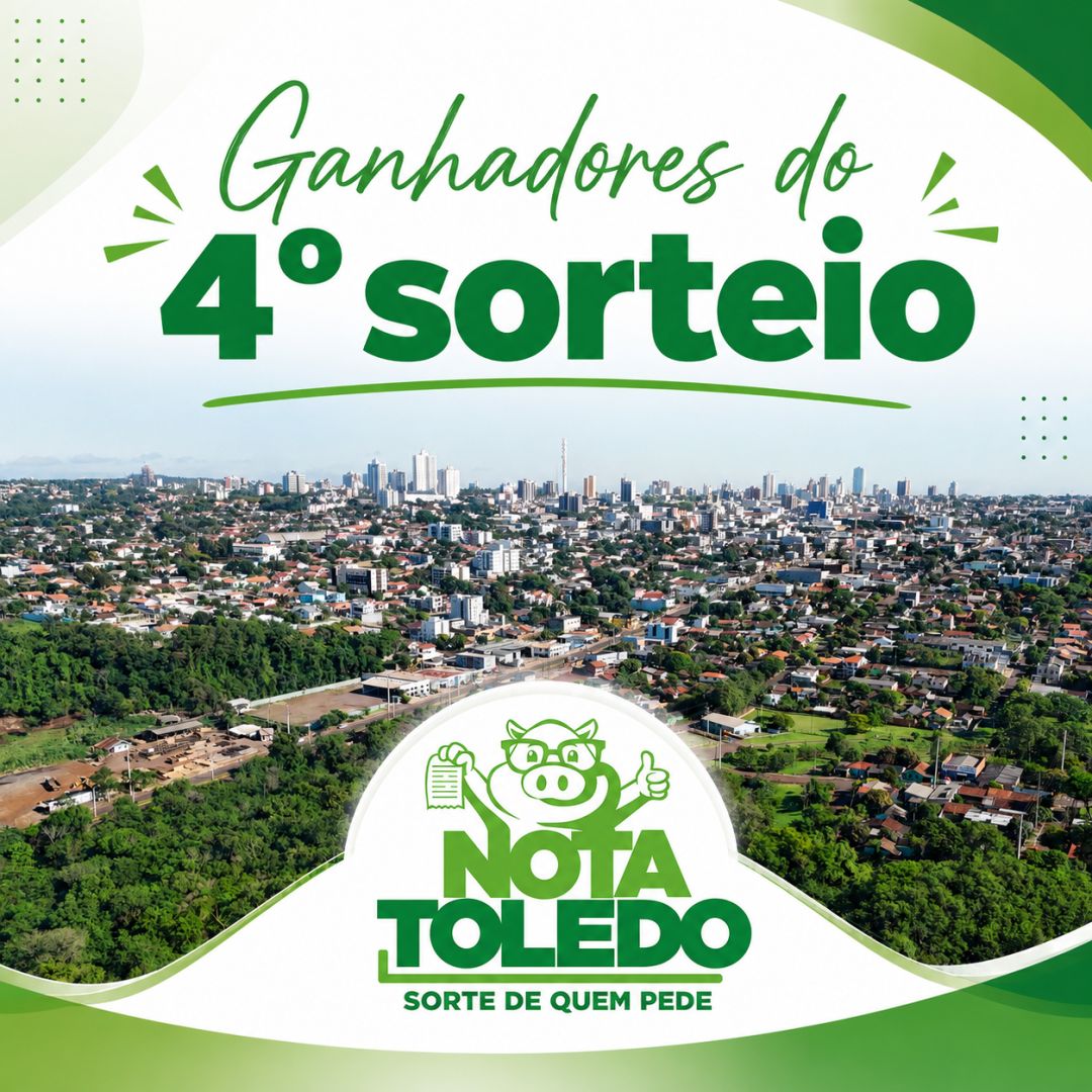 Nota Toledo sorteia R$ 30 mil entre pessoas físicas e empresas; confira os 22 ganhadores