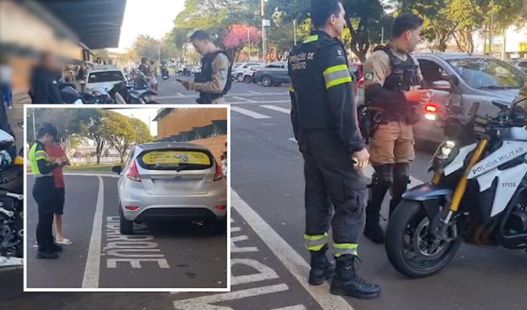Transporte irregular por app: motorista tenta fugir de operação em Cascavel com carro com R$ 11 mil em dívidas