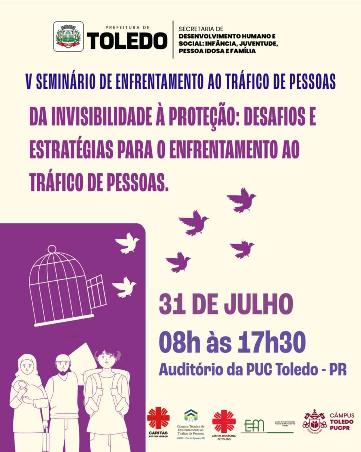 Toledo apresenta Comitê de Enfrentamento ao Tráfico de Pessoas em seminário na PUCPR