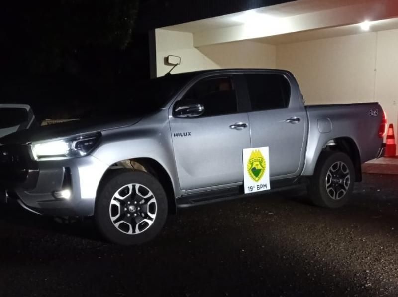Adolescente de 14 anos é apreendido com Hilux furtada de residência em Marechal Cândido Rondon