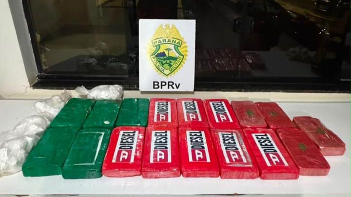 ROTAM apreende quase 20 quilos de cocaína e crack escondidos em tanque de combustível em Iporã