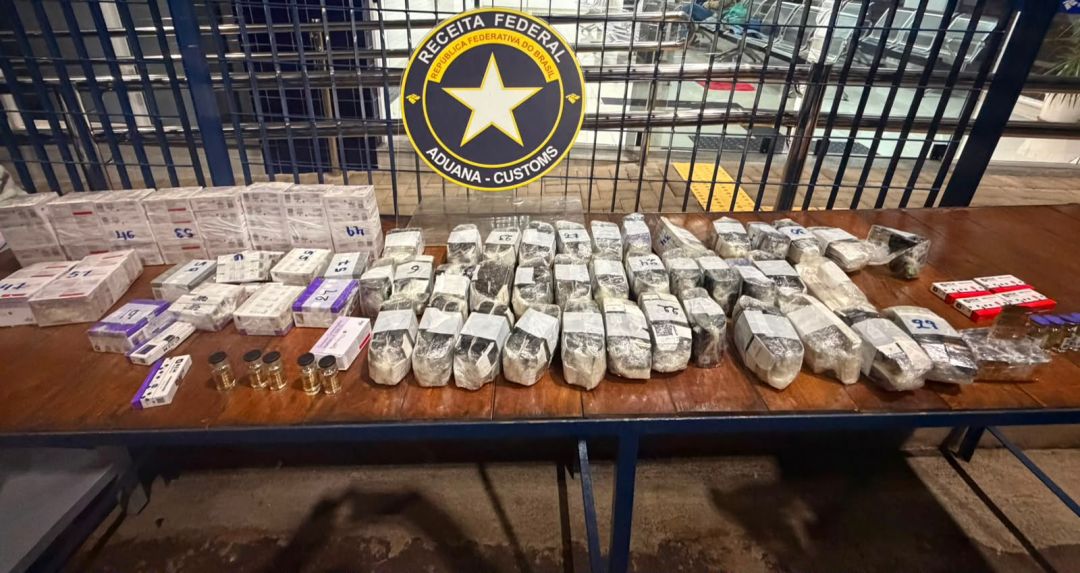 Receita Federal apreende 650 ampolas de anabolizantes escondidas em bagagens