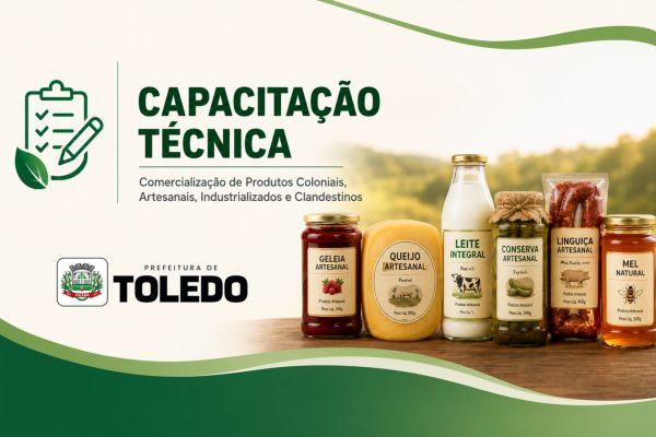 Curso de capacitação em comercialização de alimentos ocorre nos dias 21 e 30 em Toledo