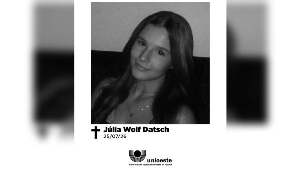 Unioeste publica nota de pesar após falecimento de Júlia Wolf Datsch em grave acidente de trânsito em Foz do Iguaçu
