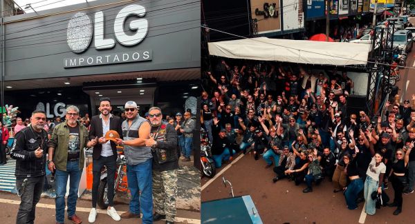 Encontro histórico de Harley-Davidson na LG Importados reúne motociclistas de várias cidades e movimenta Salto del Guairá