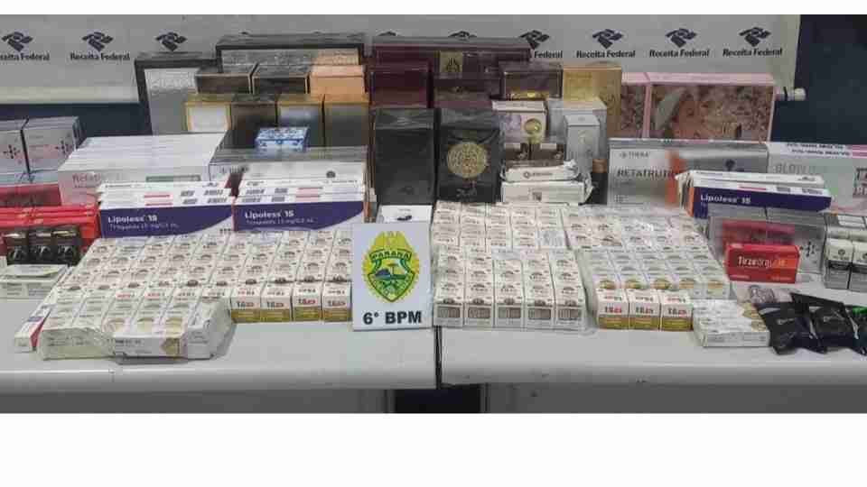 Dupla é presa com mais de 700 medicamentos para emagrecimento em ônibus na rodoviária de Cascavel