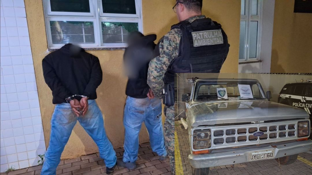 Caminhonete furtada em Cascavel é interceptada na BR-163 e dupla é presa pela GM