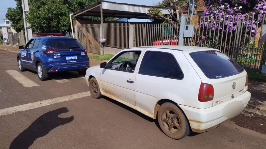 Guarda Municipal recupera carro furtado durante patrulhamento em Toledo