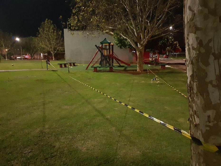 Enxame de abelhas faz Guarda Municipal isolar área perto dos brinquedos na Praça do Relógio, em Toledo