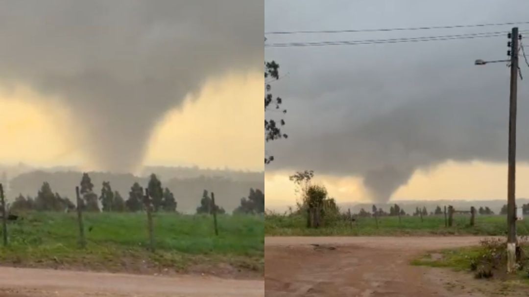 Tornado causa destruição no Paraná