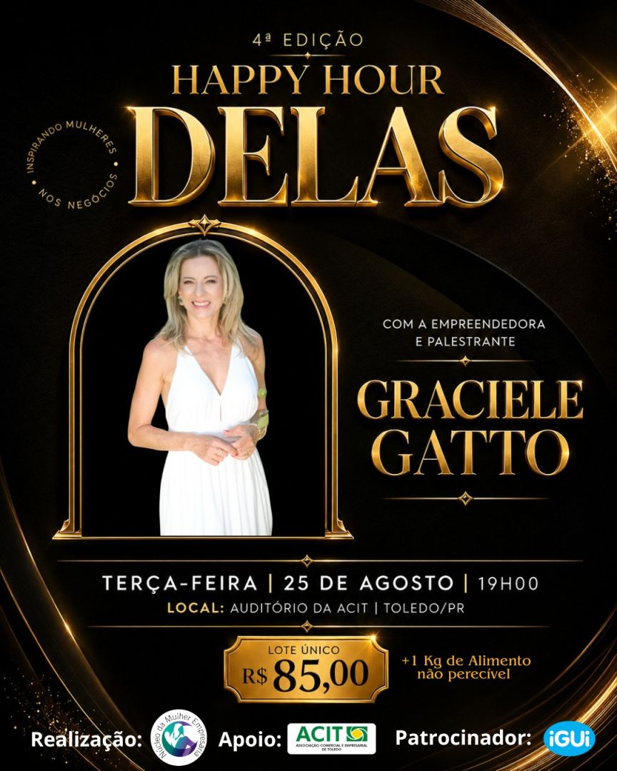 Núcleo da Mulher Empresária promove 4ª edição do Happy Hour Delas no dia 25 de agosto