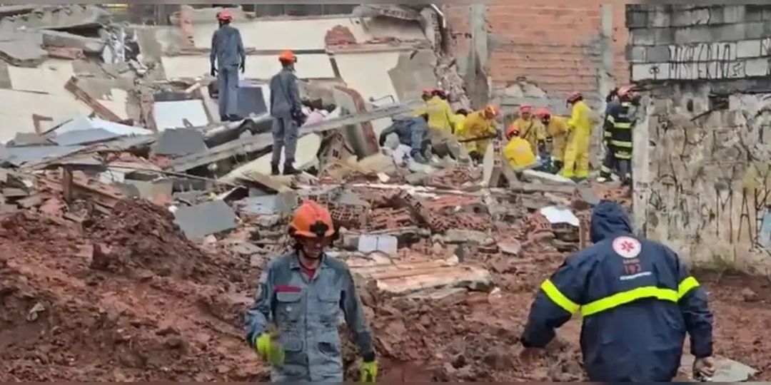 Prédio desaba em São Bernardo do Campo e deixa quatro feridos