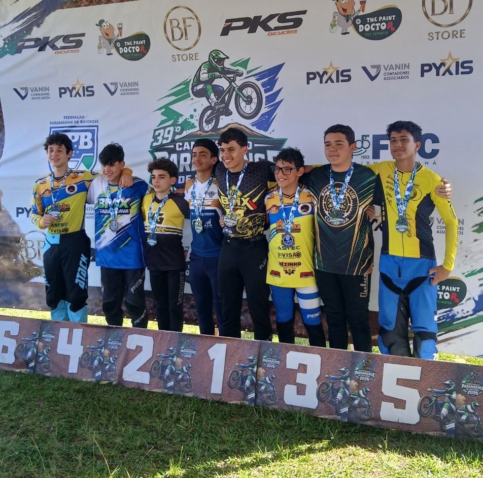 ABAST - Toledo conquista dois títulos e cinco pódios em etapa do Campeonato Paranaense de Bicicross