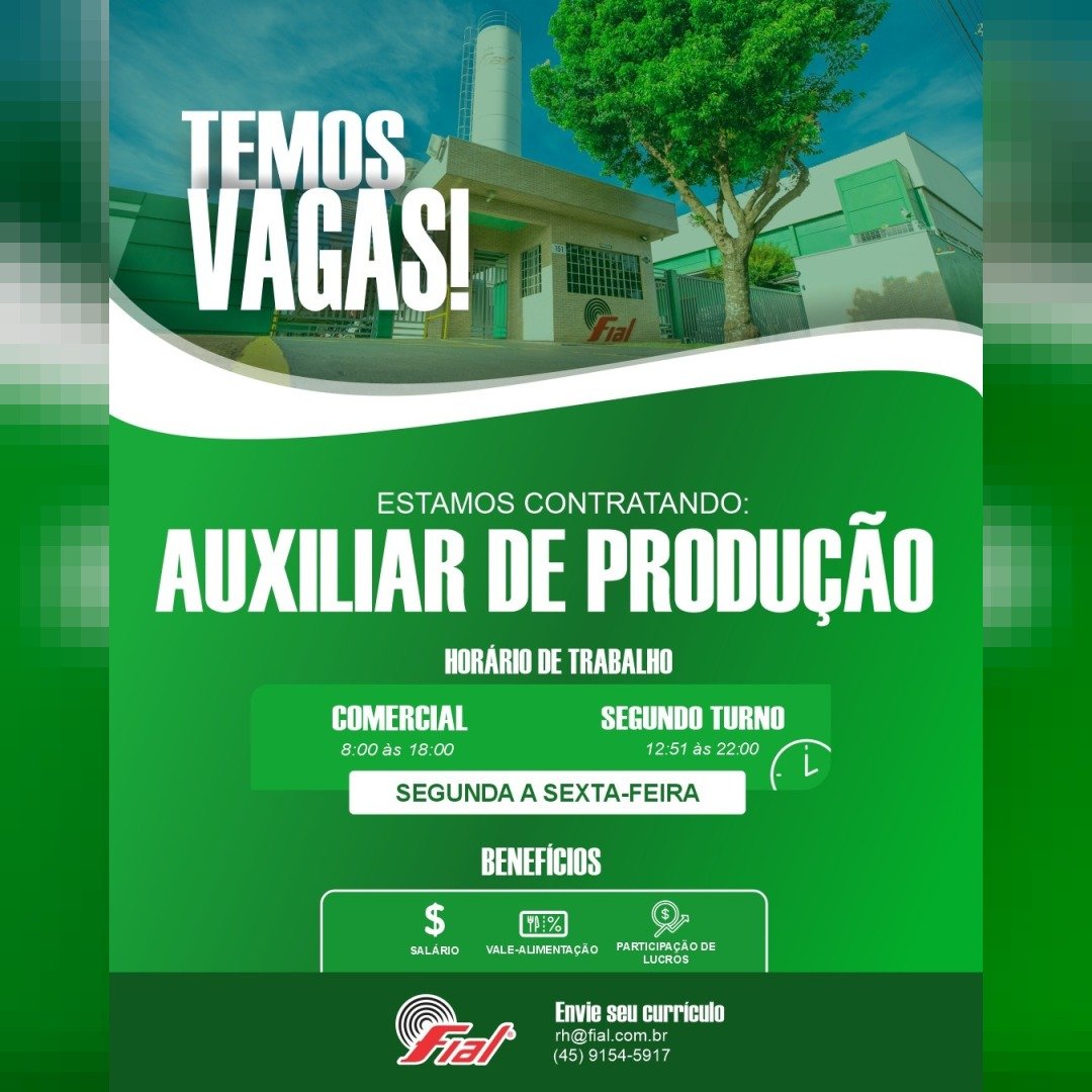 Fial Barbantes contrata Auxiliar de Produção em Toledo; envie seu currículo