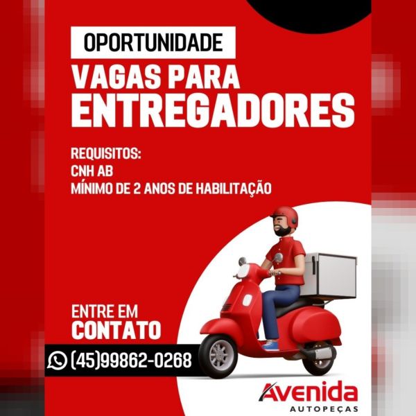 Avenida Autopeças contrata Entregador em Toledo