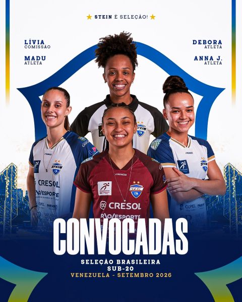 Quarteto do Stein Cascavel Futsal é convocado para a Seleção Brasileira Sub-20