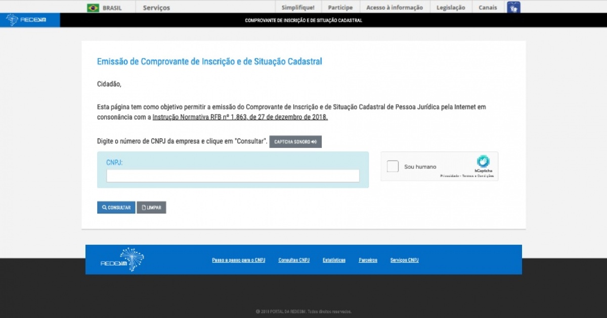 Como consultar o CNPJ na Receita Federal do Brasil